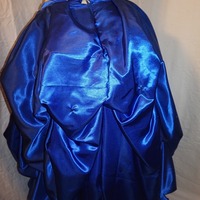 Vintage Blue Puffy Ruffle handmade Skirt, Size S-M - Thumbnail 2