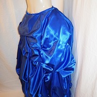 Vintage Blue Puffy Ruffle handmade Skirt, Size S-M - Thumbnail 3