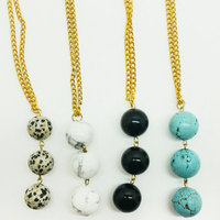 White Howlite Necklace : The Juno Necklace - Thumbnail 4