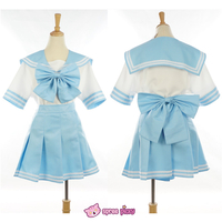 Daily Cosplay [Sailor Moon]Sailor Mercury Mizuno Ami Blue Seifuku Unfirom Top/Skirt/Bow - Thumbnail 3