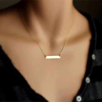 Gold bar necklace