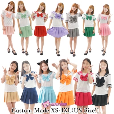 [custom made us xs-4xl] 13 colors sailor seifuku uniform set  - Thumbnail 1