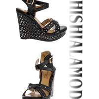 Black Cutout Wedges - Thumbnail 3
