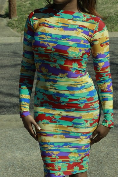 Red Abstract Dress