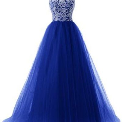 Sleeveless embroidery a-line chiffon prom dress，bridesmaid dress