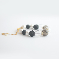 Cotton Pearl Glass Bracelet BL1113 - Thumbnail 3