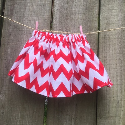 Red chevron skirt