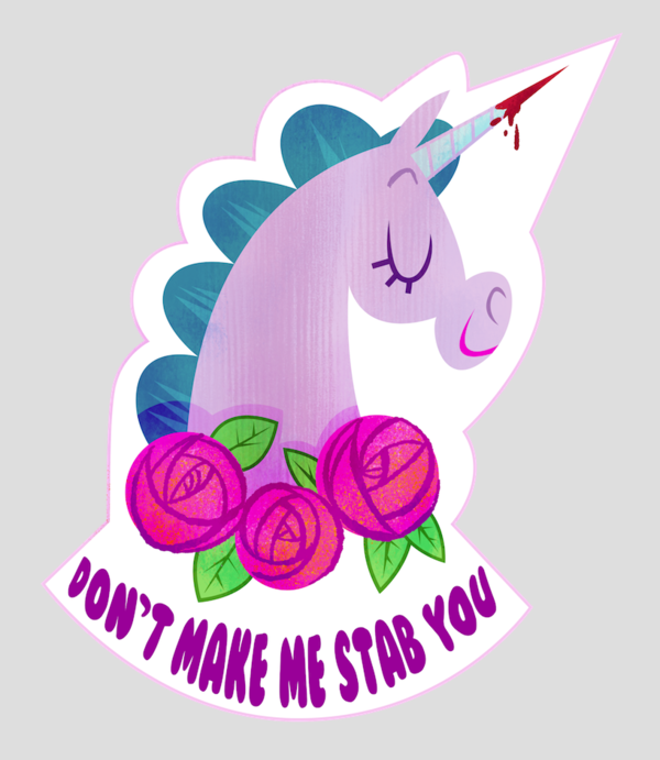 Sassy Unicorn Sticker