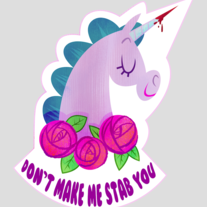 Sassy Unicorn Sticker