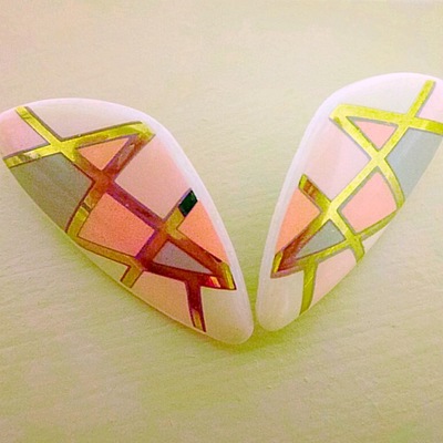 Vintage pastel colored earrings 