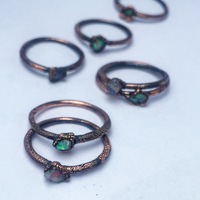 DAINTY OPAL STACKING RING - Thumbnail 2