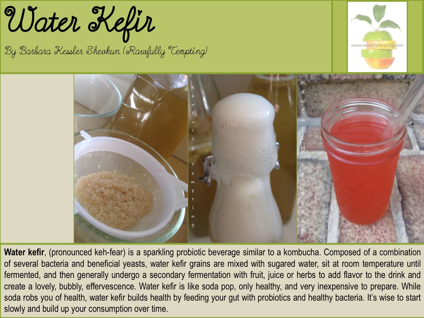 Rawfully Tempting Goodness Live, Organic Water Kefir Grains 1/4 Cup