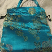 Teal Embroidery Purse