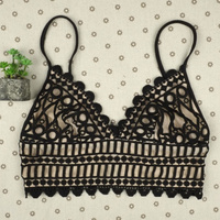 Natasha Lace Mesh Crop Top - Thumbnail 1