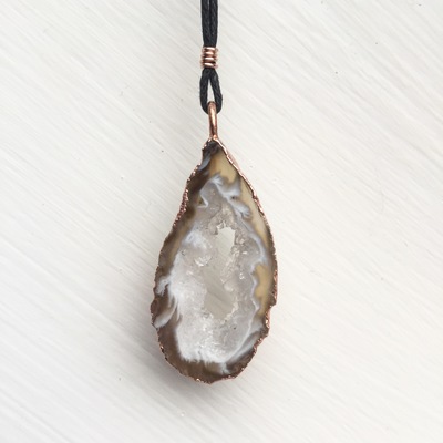 Agate geode slice #2 necklace