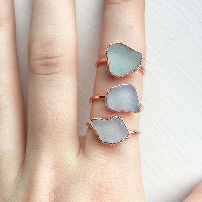 Seaglass stacking ring