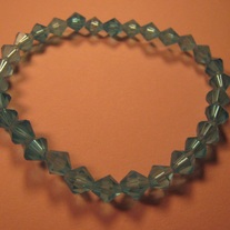 Stretchy Teal Glass Crystal Bracelet