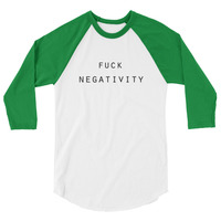 Fuck Negativity - Unisex Raglan - Thumbnail 2