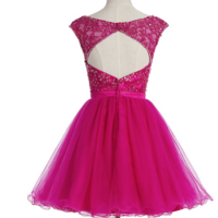 Pretty Appliques Beading A-Line Homecoming Dress,Short Prom Dresses,Cocktail Dress,Homecoming Dress,Graduation Dress,Party Dress F126 - Thumbnail 1