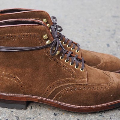 Handmade brown suede ankle boots men's suede lace up, formal boots