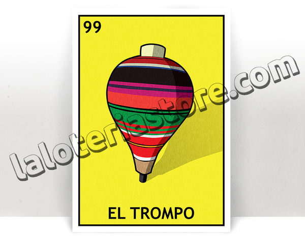El Trompo Loteria - Lottery Art Print - Many Sizes