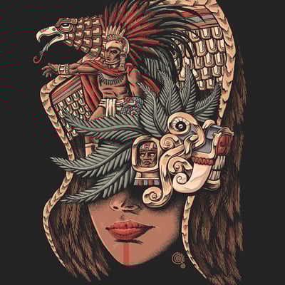 Eagle warrior art print - Thumbnail 5