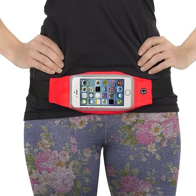 Sweatproof running belt waist pack with touch screen