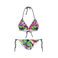 Adjustable Butterfly Bikini Set, Colorful Bikini Suit - Thumbnail 2