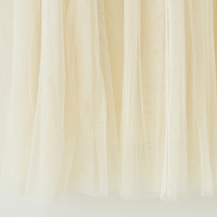 Romantic Princess Ivory Cream Tulle Skirt Midi Skirt. A Line Ivory Tulle Skirt - Thumbnail 1