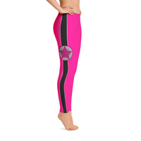EVOLVE - Pink  “Black Stripe” Leggings - Thumbnail 3
