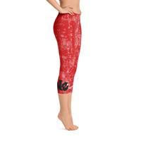SMALL ICON - Red Light Distressed Capris - Thumbnail 3
