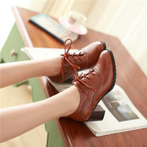 Vintage Retro British Lace up Oxford Shoes from KoKo Fashion