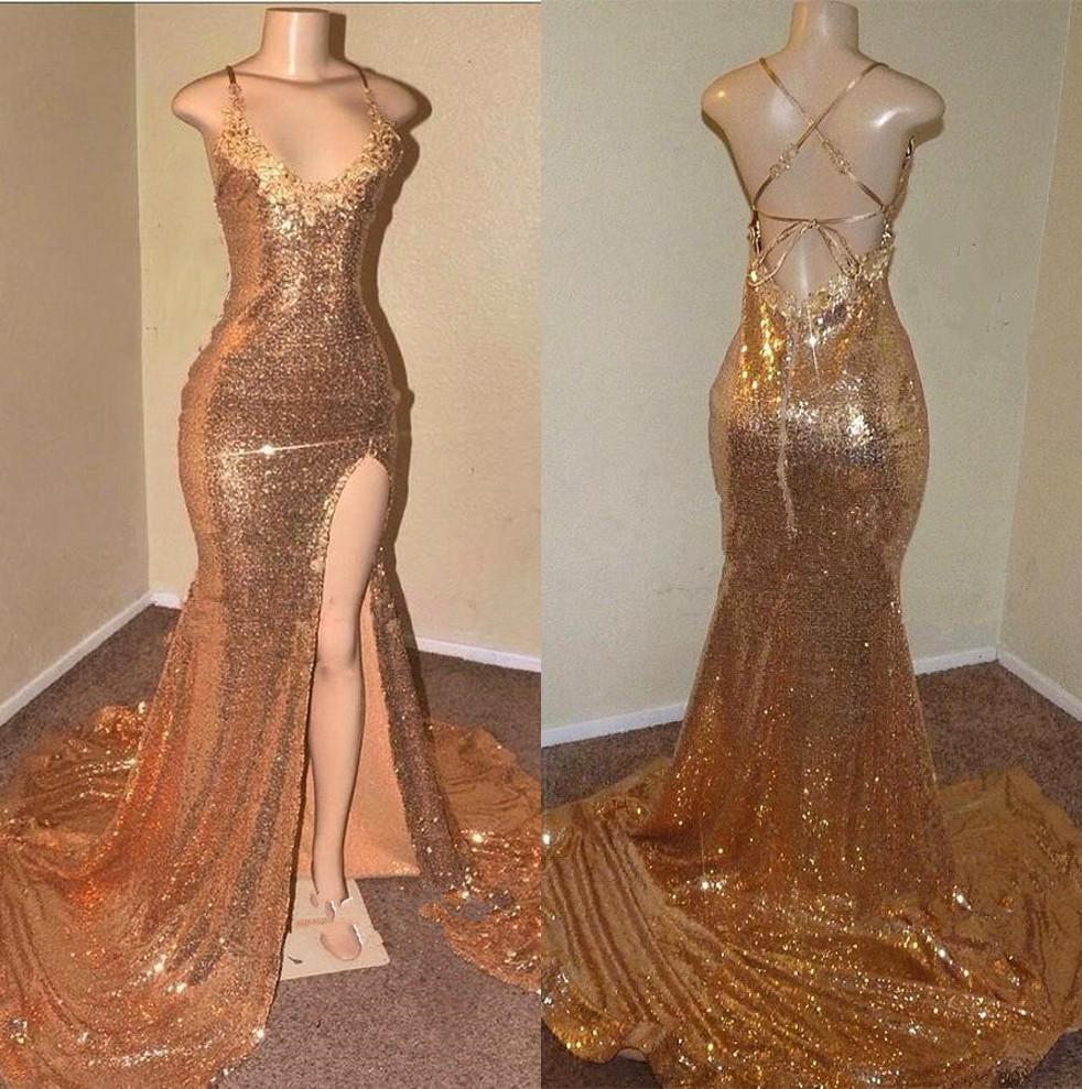 gold mermaid dress