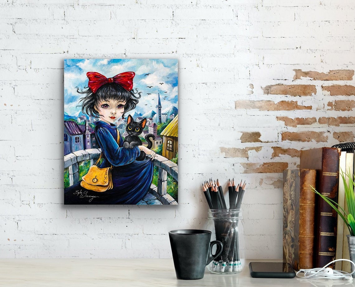 "Kiki and Jiji" Canvas on Storenvy
