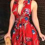 Fashion Printed Sleeveless Dress-1