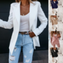Winter Slim Blazer Jacket Women Casual Fashion-3